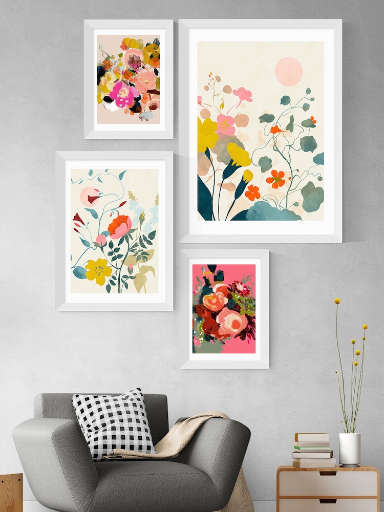 East End Prints Orange Floral Meadow IV by Ana Rut Bre Framed Print - Image 3 of 3