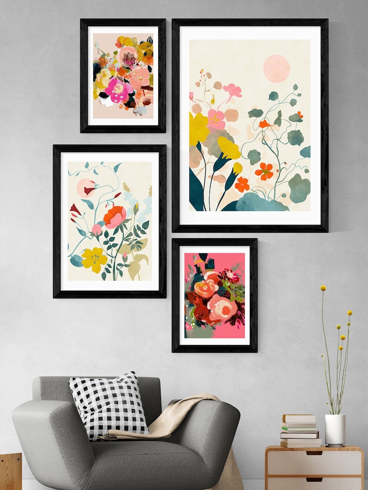 East End Prints Orange Floral Meadow IV by Ana Rut Bre Framed Print - Image 2 of 3