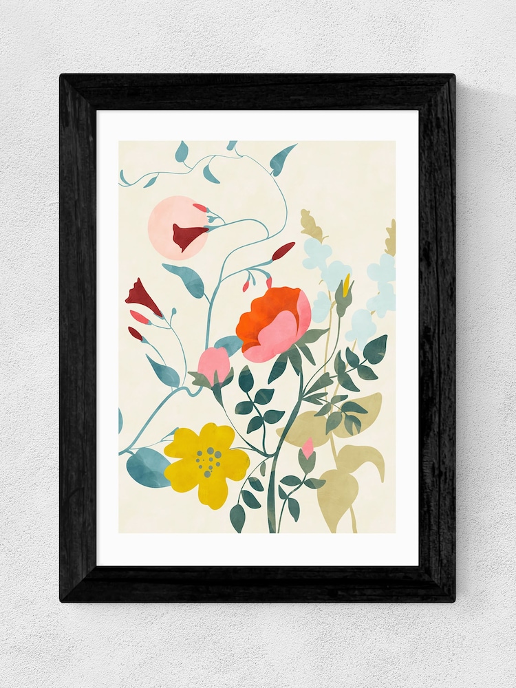 East End Prints Orange Floral Meadow IV by Ana Rut Bre Framed Print - Image 3 of 3