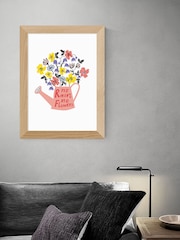 East End Prints Pink No Rain No Flowers by Karin Akesson Framed Print - Image 1 of 3