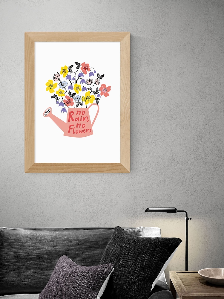 East End Prints Pink No Rain No Flowers by Karin Akesson Framed Print - Image 1 of 3