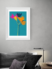 East End Prints Blue Lily 24 by Garima Dhawan Framed Print - Image 1 of 3