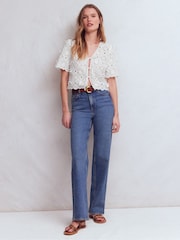 Boden White Lace Tie Up Top - Image 4 of 6