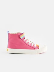 Little Bird by Jools Oliver Multi Older Pastel Rainbow Colourblock Canvas Trainers - Image 2 of 6