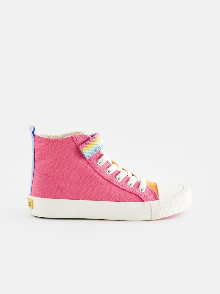 Little Bird by Jools Oliver Multi Older Pastel Rainbow Colourblock Canvas Trainers - Image 2 of 6