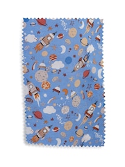 Blue Space Rocket and Planets Eyelet Blackout Curtains - Image 4 of 4