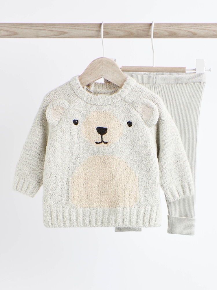 Grey Bear Face Grey Bear Face Cosy Knitted Baby Set (0mths-2yrs) - Image 1 of 4