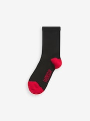 Clarks Black Short Sleeve Black Multi Socks 5 Pack - Image 3 of 7