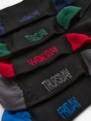 Clarks Black Short Sleeve Black Multi Socks 5 Pack - Image 7 of 7