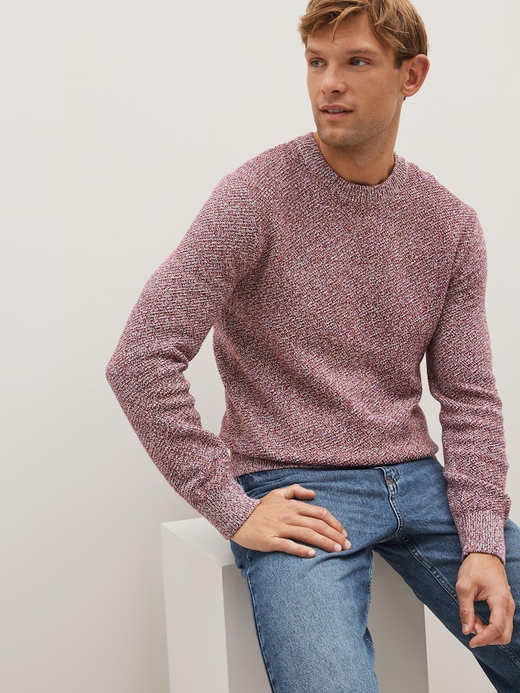 Red Regular Twist Crew Jumper - Image 1 of 8