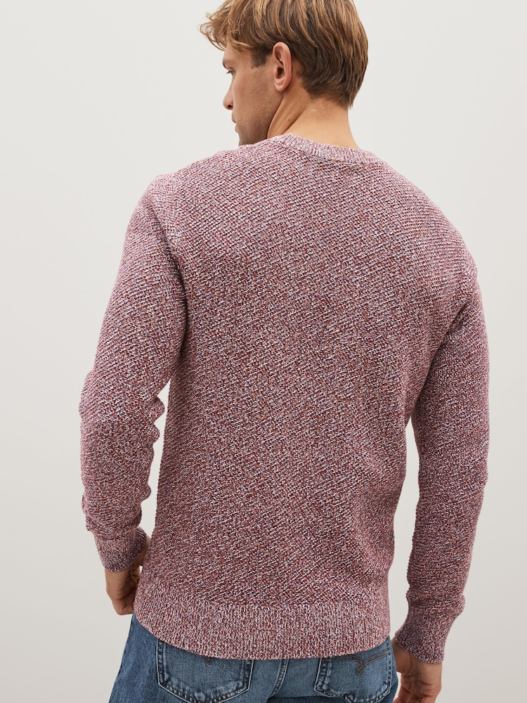 Red Regular Twist Crew Jumper - Image 2 of 8