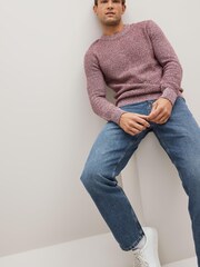 Red Regular Twist Crew Jumper - Image 3 of 8
