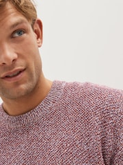 Red Regular Twist Crew Jumper - Image 4 of 8