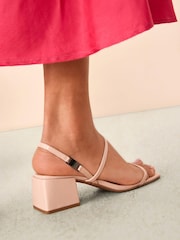 Nude Pink Regular/Wide Fit Forever Comfort® Slingback Hardware Sandals - Image 2 of 8