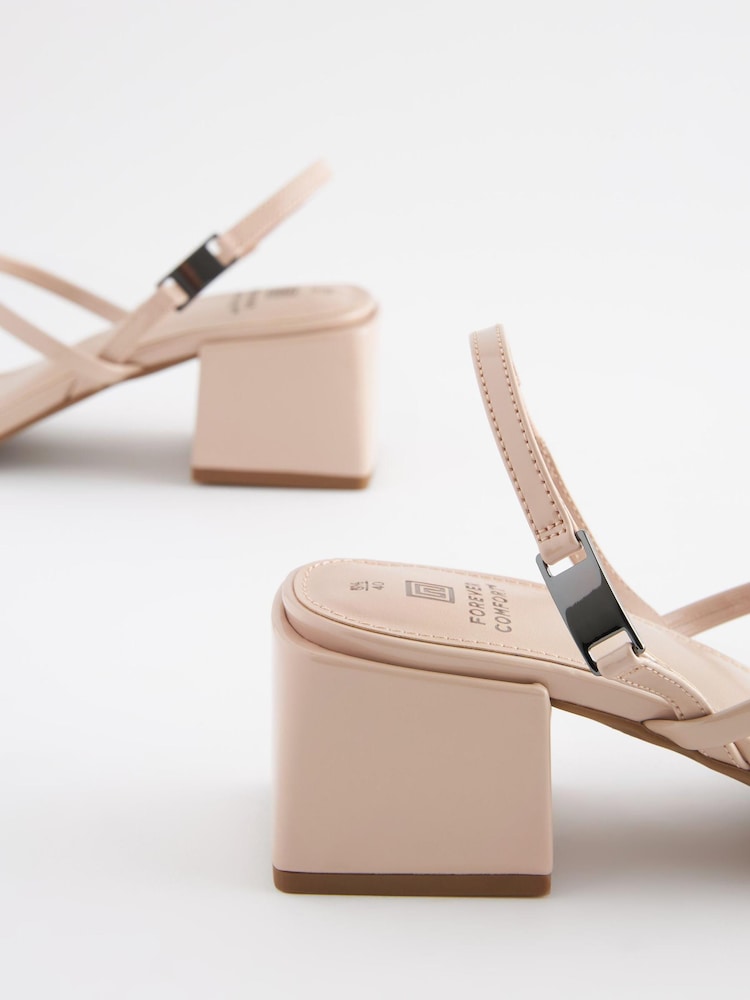 Nude Pink Regular/Wide Fit Forever Comfort® Slingback Hardware Sandals - Image 8 of 8