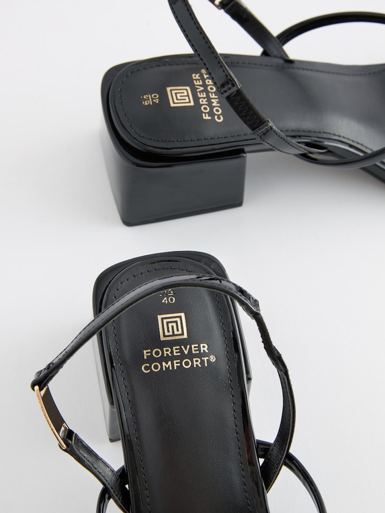 Black Regular/Wide Fit Forever Comfort® Slingback Hardware Sandals - Image 5 of 5