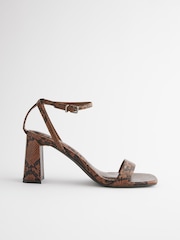 Tan Brown Forever Comfort® Block Heel Sandals - Image 1 of 5
