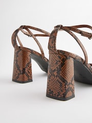 Tan Brown Forever Comfort® Block Heel Sandals - Image 4 of 5