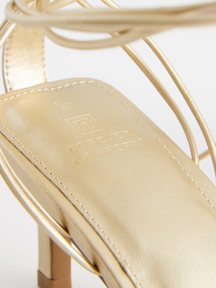 Gold Forever Comfort Wrap Heel Sandals - Image 10 of 10 Gold Forever Comfort Wrap Heel Sandals - Image 10 of 10
