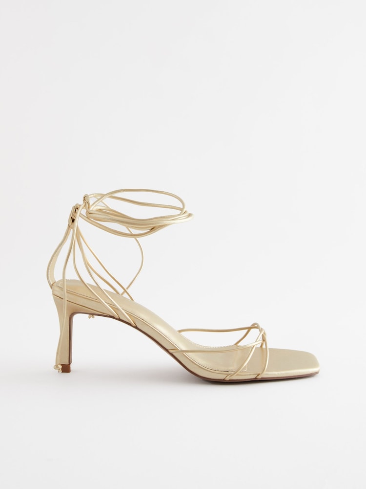 Gold Forever Comfort Wrap Heel Sandals - Image 2 of 10 Gold Forever Comfort Wrap Heel Sandals - Image 2 of 10