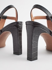 Black Signature Leather T-Bar Sandals - Image 5 of 8