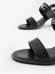 Черный - Кожаные сандалии на блочном каблуке Forever Comfort® - Image 3 of 5