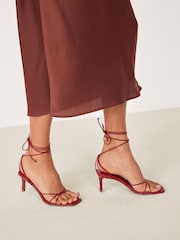 Red Forever Comfort Wrap Heel Sandals - Image 1 of 8