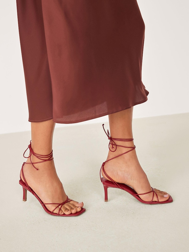 Red Forever Comfort Wrap Heel Sandals - Image 1 of 8