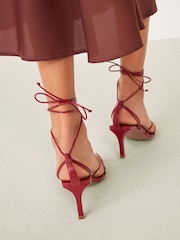 Red Forever Comfort Wrap Heel Sandals - Image 2 of 8