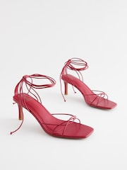 Red Forever Comfort Wrap Heel Sandals - Image 4 of 8