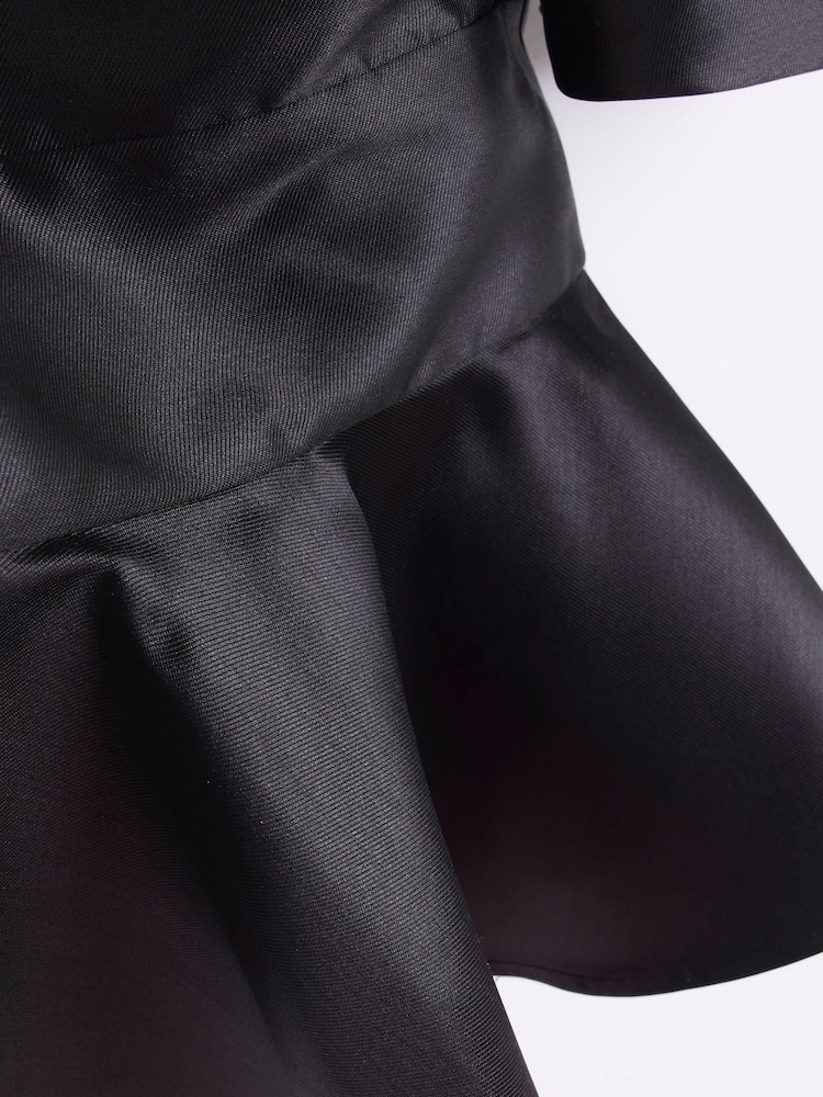 River Island Black Off Shoulder Peplum Top - Image 6 of 6