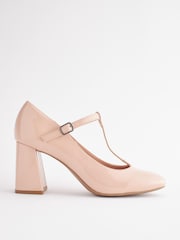 Nude Pink Forever Comfort® T-Bar Block Heel Shoes - Image 3 of 7