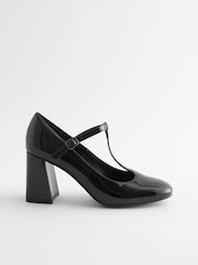 Black Forever Comfort® T-Bar Block Heel Shoes - Image 3 of 7