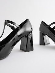 Black Forever Comfort® T-Bar Block Heel Shoes - Image 6 of 7