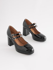 Black Patent Forever Comfort® Platform Mary Jane Shoes - Image 1 of 5