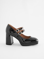 Black Patent Forever Comfort® Platform Mary Jane Shoes - Image 2 of 5