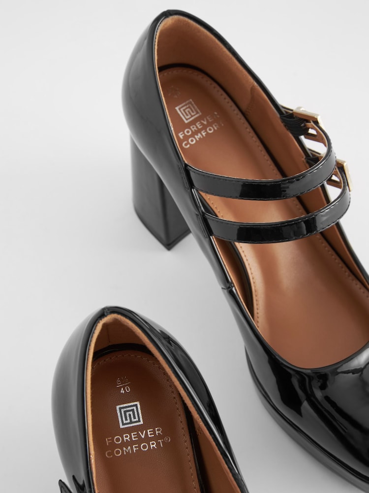 Black Patent Forever Comfort® Platform Mary Jane Shoes - Image 5 of 5