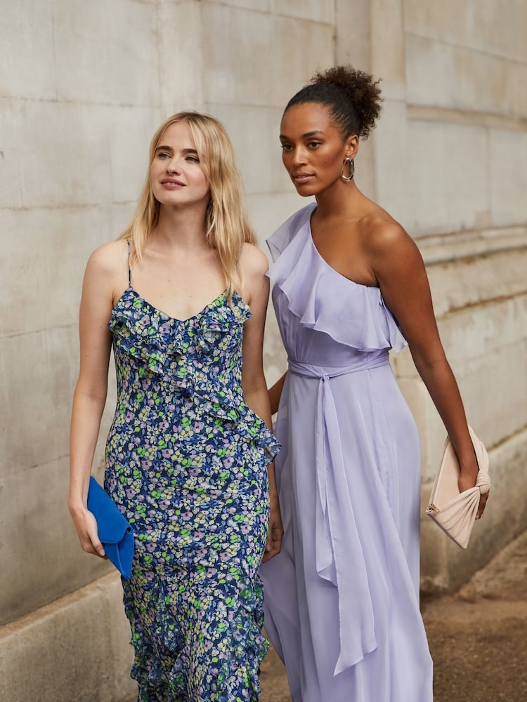 Phase Eight Blue Mia One Shoulder Maxi Dress - Image 1 of 2