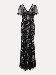 Phase Eight Black Sequin Floral Sierra Dress - Image 6 of 6