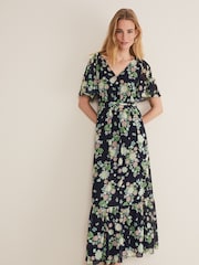 Phase Eight Blue Petite Georgie Tiered Maxi Dress - Image 1 of 6