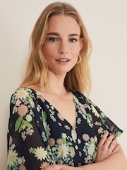 Phase Eight Blue Petite Georgie Tiered Maxi Dress - Image 5 of 6