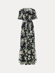 Phase Eight Blue Petite Georgie Tiered Maxi Dress - Image 6 of 6