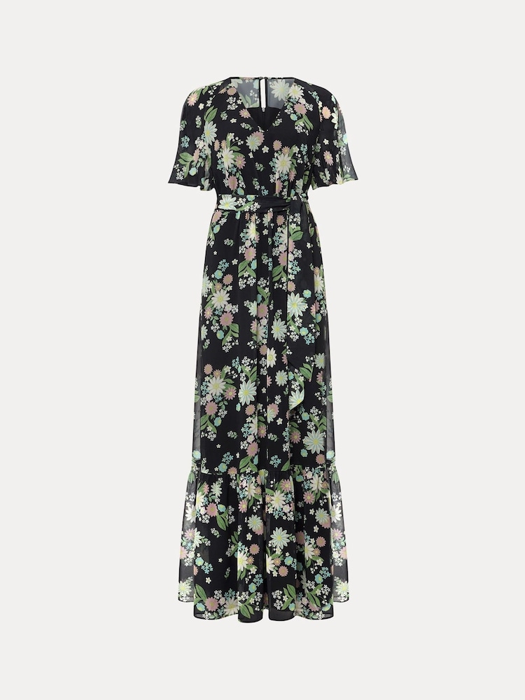 Phase Eight Blue Petite Georgie Tiered Maxi Dress - Image 6 of 6