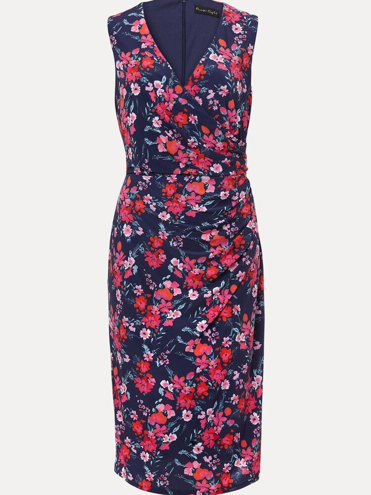 Phase Eight Blue Aurelia Floral Dress - Image 6 of 6