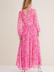Phase Eight Pink Hayley Pleated Maxi Dress - Image 2 of 7