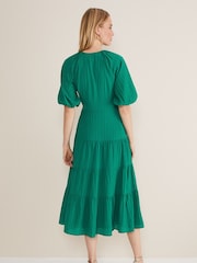 Phase Eight Green Morven Wrap Dress - Image 2 of 6