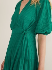 Phase Eight Green Morven Wrap Dress - Image 5 of 6