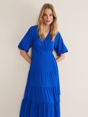 Phase Eight Blue Morven Wrap Dress - Image 3 of 5