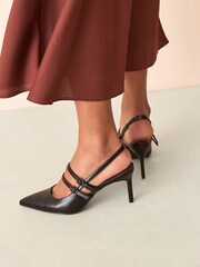 črna - Čevlji z visoko peto in dvojnimi paščki Forever Comfort® - Slika 3 iz 8