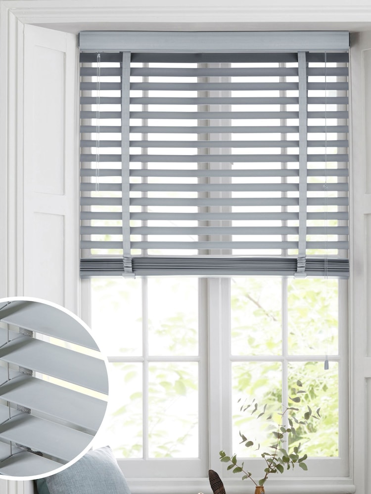 Grey 50mm Slat Venetian Blinds - Image 1 of 5